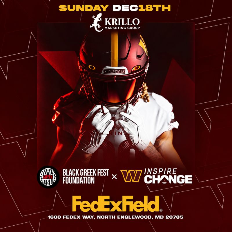 Black Greek Fest at FedExField flyer
